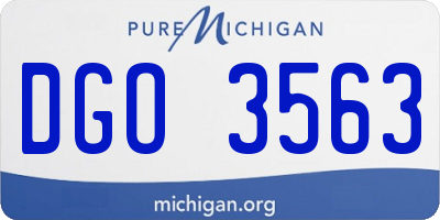 MI license plate DGO3563