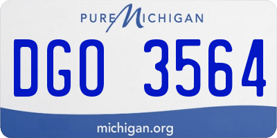MI license plate DGO3564