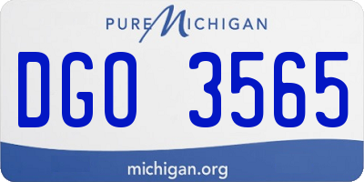 MI license plate DGO3565