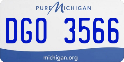 MI license plate DGO3566