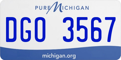 MI license plate DGO3567