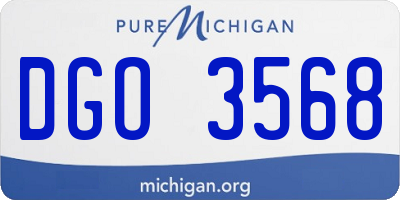 MI license plate DGO3568