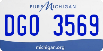 MI license plate DGO3569