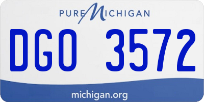 MI license plate DGO3572