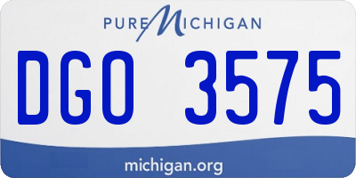 MI license plate DGO3575
