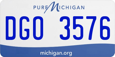 MI license plate DGO3576