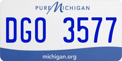 MI license plate DGO3577