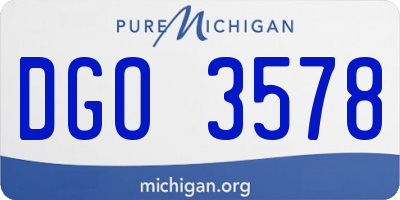 MI license plate DGO3578