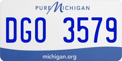MI license plate DGO3579
