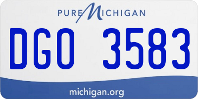 MI license plate DGO3583