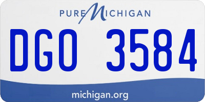 MI license plate DGO3584