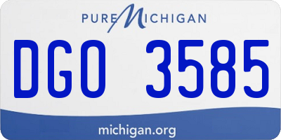 MI license plate DGO3585