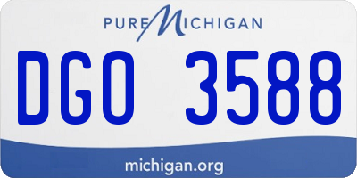 MI license plate DGO3588