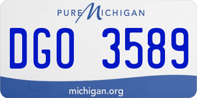 MI license plate DGO3589