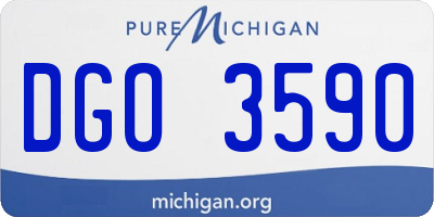 MI license plate DGO3590