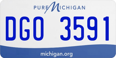 MI license plate DGO3591