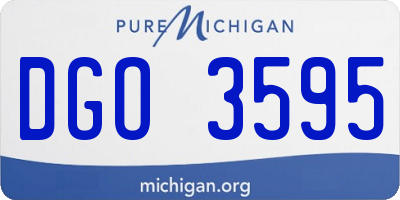 MI license plate DGO3595