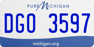 MI license plate DGO3597