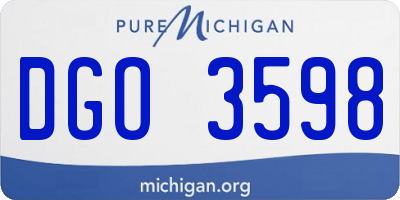MI license plate DGO3598