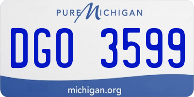 MI license plate DGO3599