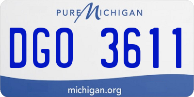 MI license plate DGO3611