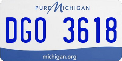 MI license plate DGO3618