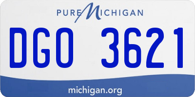 MI license plate DGO3621