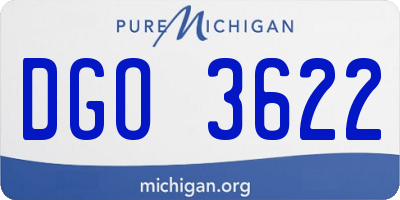 MI license plate DGO3622