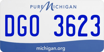 MI license plate DGO3623