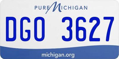 MI license plate DGO3627
