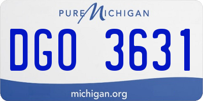 MI license plate DGO3631