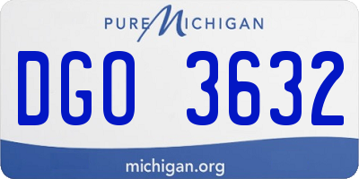 MI license plate DGO3632