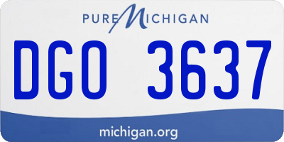 MI license plate DGO3637