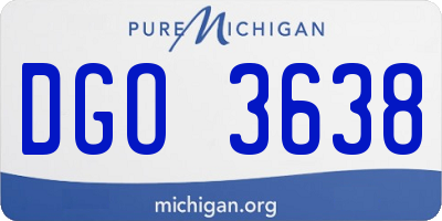 MI license plate DGO3638