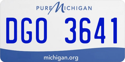 MI license plate DGO3641