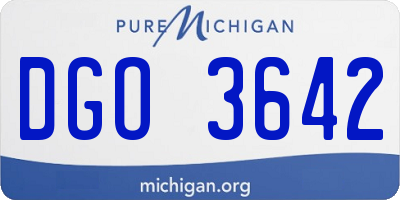 MI license plate DGO3642