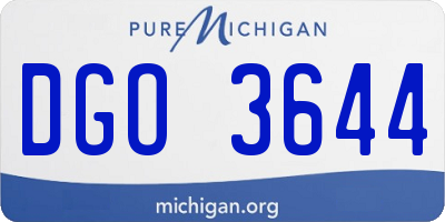 MI license plate DGO3644