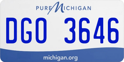 MI license plate DGO3646