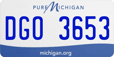 MI license plate DGO3653