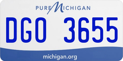MI license plate DGO3655