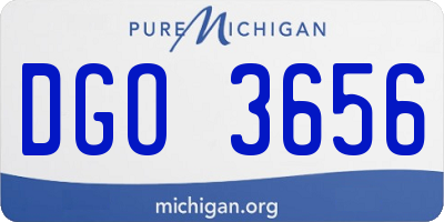 MI license plate DGO3656
