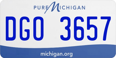 MI license plate DGO3657