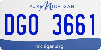 MI license plate DGO3661