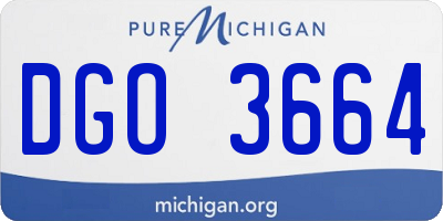 MI license plate DGO3664