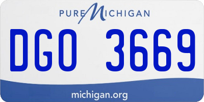 MI license plate DGO3669