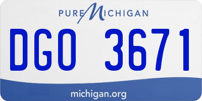 MI license plate DGO3671
