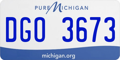 MI license plate DGO3673