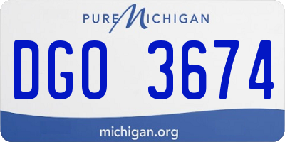 MI license plate DGO3674