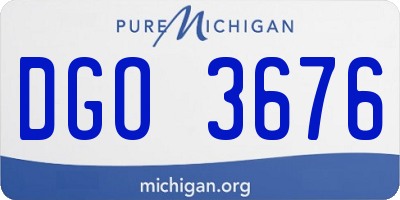 MI license plate DGO3676