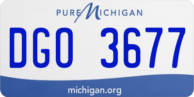 MI license plate DGO3677